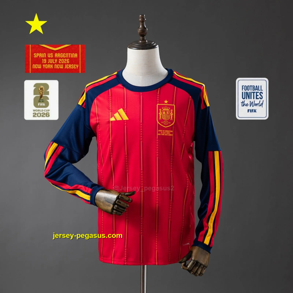 Spain 2026 Home Long-Sleeve Jersey