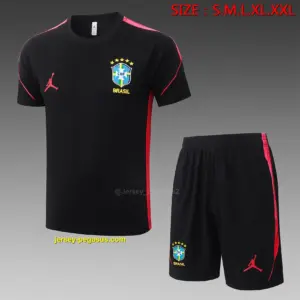 2627 short-sleeved Brazilian black (red color)-Brazil