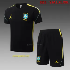 2627 short-sleeved Brazilian black (yellow color)-Brazil