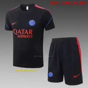 2627 short-sleeved Paris black (with red)-Paris