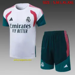2627 short-sleeved Real Madrid white (rose red color)-Real Madri