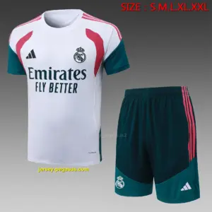2627 short-sleeved Real Madrid white (rose red color)-Real Madri