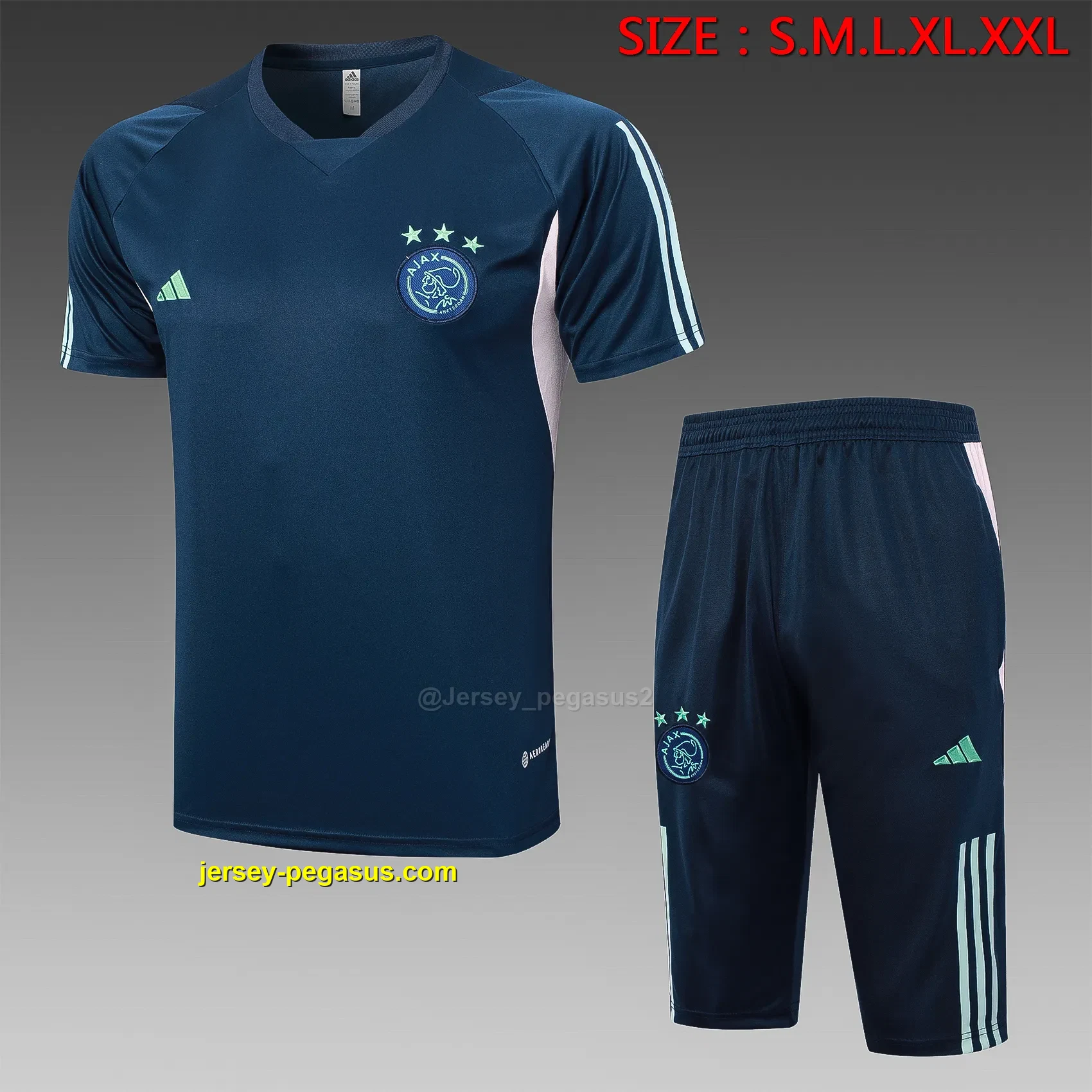D883 short-sleeved Ajax royal blue (with cropped pants) D883 short-sleeved Ajax royal blue (with cropped pants)