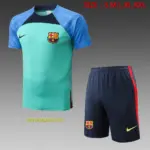 Short Sleeve 2223 Barcelona Green Blue Sleeves