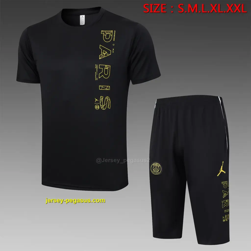 Short Sleeve 2223 Jordan Paris Black (with cropped pants)