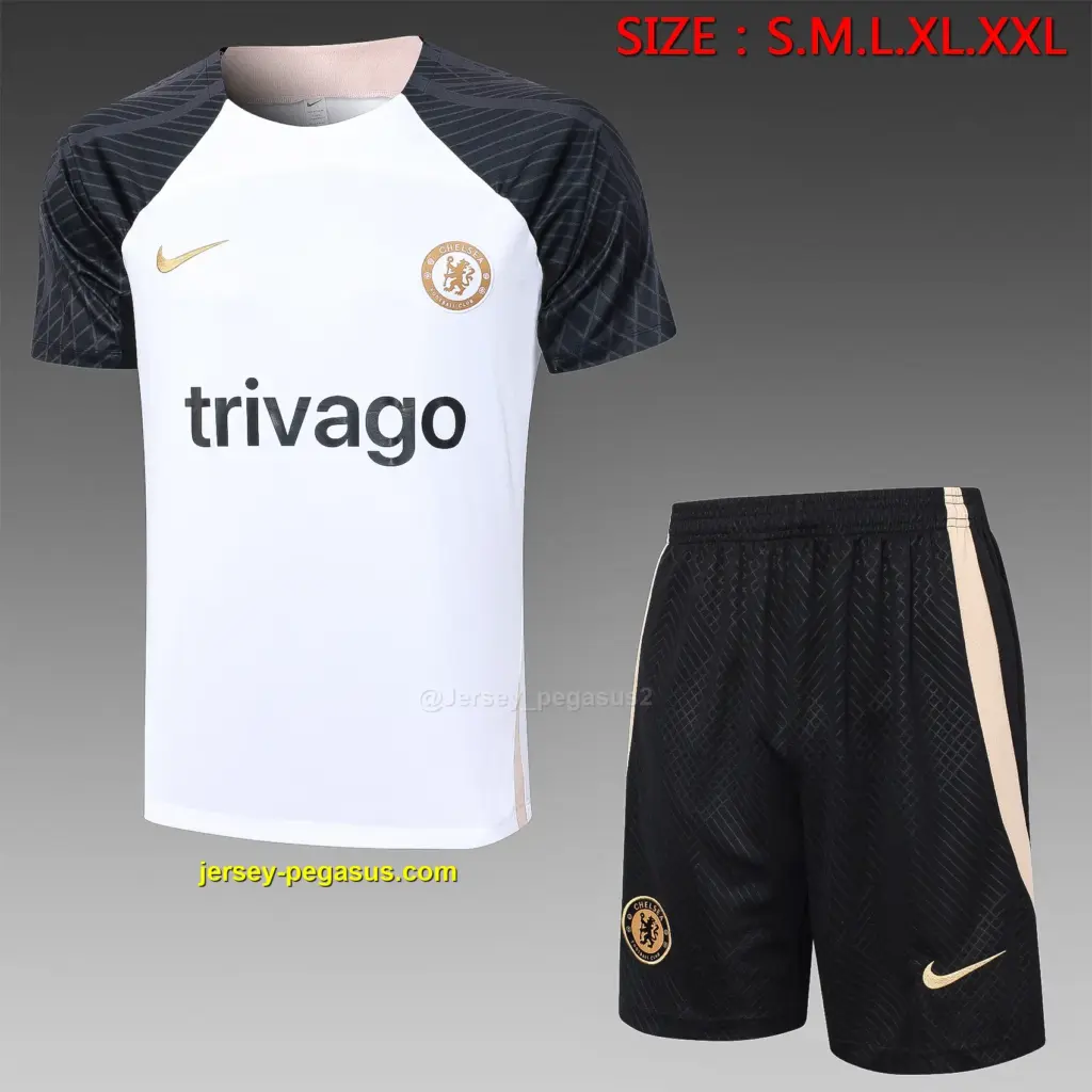 Short Sleeve 2324 Chelsea White (Black Sleeves)