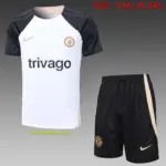 Short Sleeve 2324 Chelsea White (Black Sleeves)