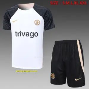 Short Sleeve 2324 Chelsea White (Black Sleeves)