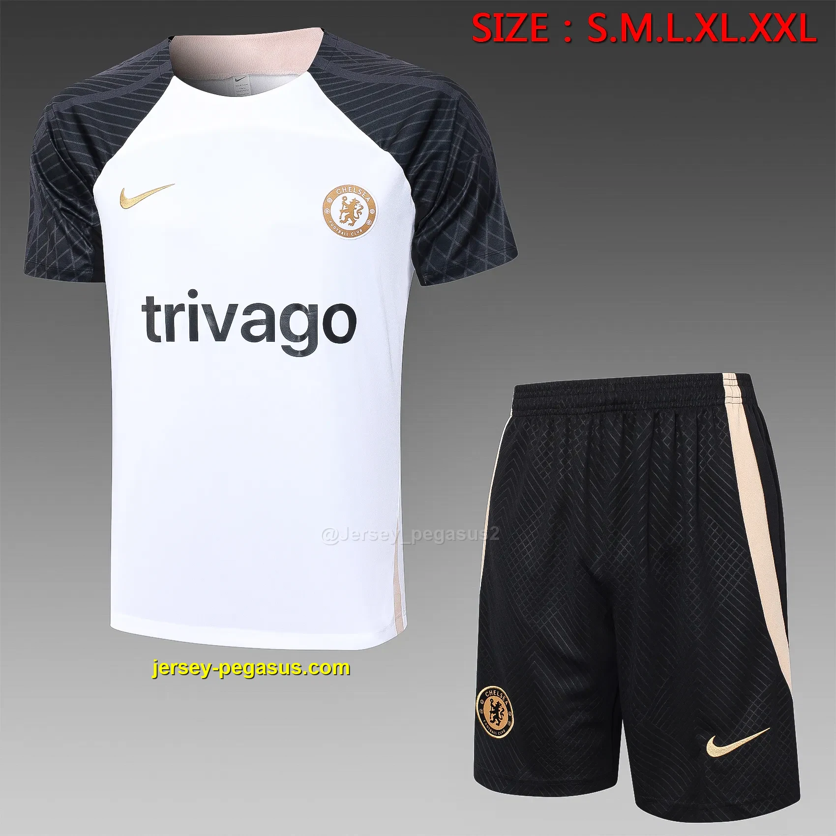 Short Sleeve 2324 Chelsea White (Black Sleeves) Short Sleeve 2324 Chelsea White (Black Sleeves)