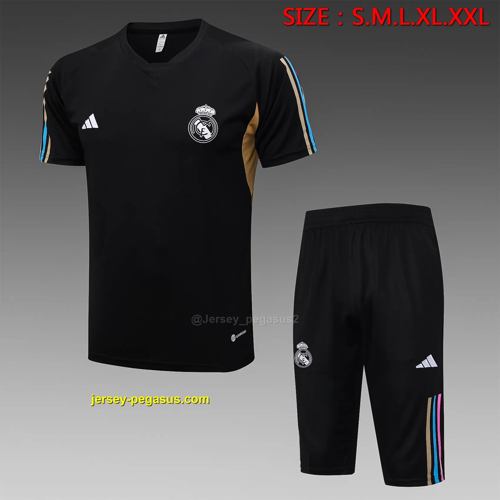 Short Sleeve 2324 Real Madrid Black Short Sleeve 2324 Real Madrid Black