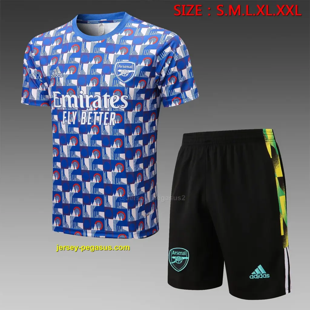 Short-sleeved 2223 Arsenal full-body inkjet orchid (with five-length pants