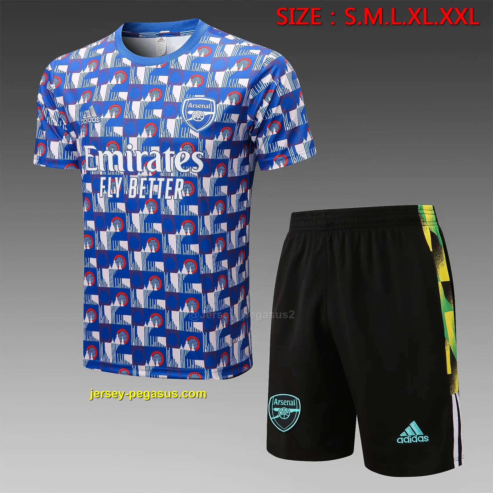 Short-sleeved 2223 Arsenal full-body inkjet orchid (with five-length pants Short-sleeved 2223 Arsenal full-body inkjet orchid (with five-length pants