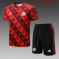 Short-sleeved 2223 Bayern full body inkjet red (with five-length pants)