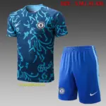 Short-sleeved 2223 Chelsea full-body inkjet orchid (with cropped pants)