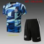 Short-sleeved 2223 Inter Milan full-body inkjet color orchid (with five-qu