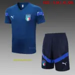 Short-sleeved 2223 Italian royal blue (with cropped pants)