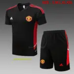 Short-sleeved 2223 Manchester United black (with five-length pants)
