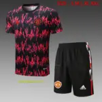 Short-sleeved 2223 Manchester United full-body inkjet black and purple (wi