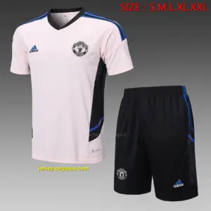 Short-sleeved 2223 Manchester United pink (with five-length pants)