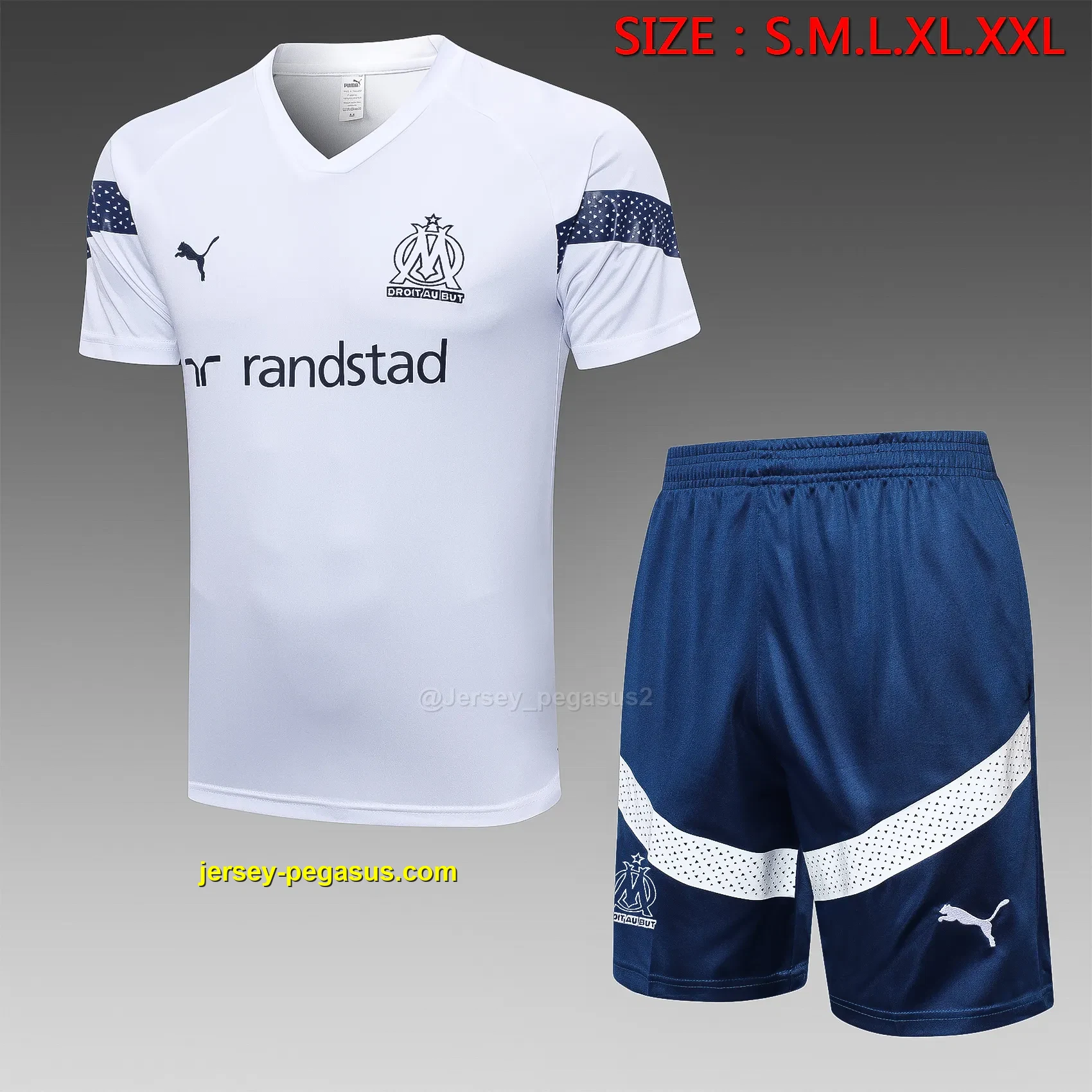 Short-sleeved 2223 Marseille white (with cropped pants) Short-sleeved 2223 Marseille white (with cropped pants)