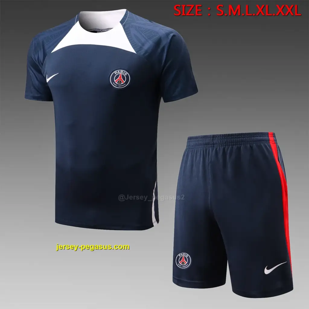 Short-sleeved 2223 Nike Paris royal blue (with cropped pants)