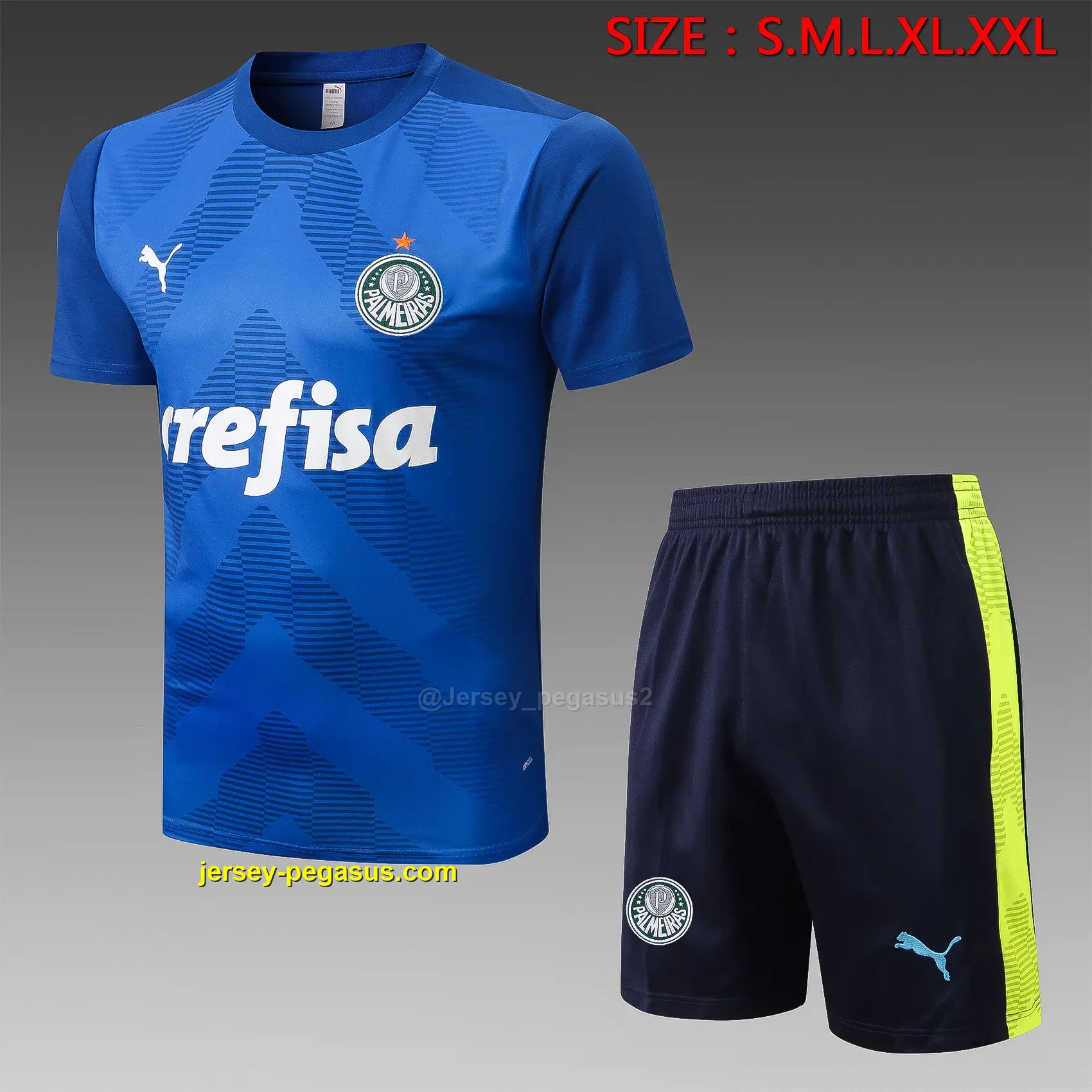 Short-sleeved 2223 Palmeiras Cailan (with five-length pants) Short-sleeved 2223 Palmeiras Cailan (with five-length pants)