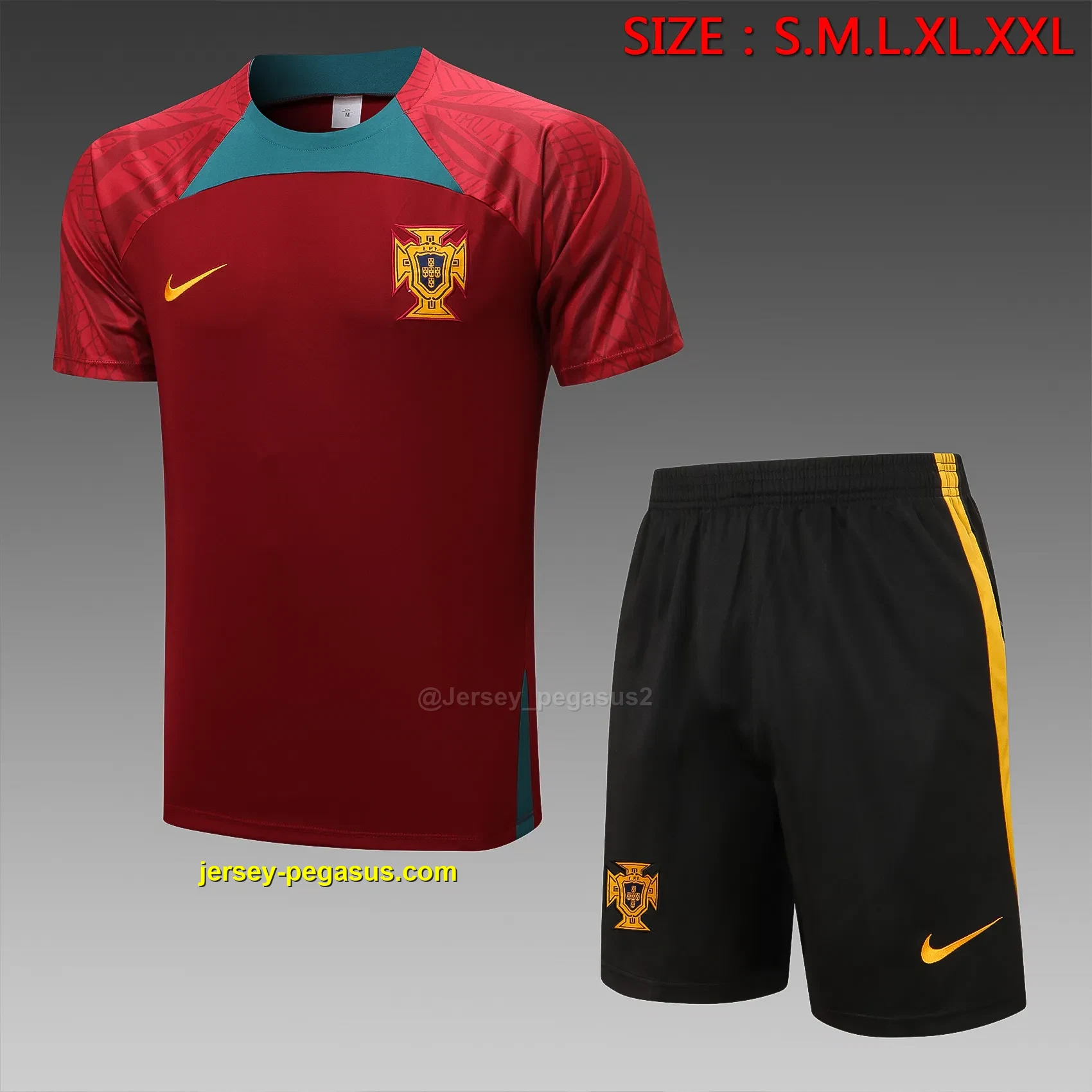 Short-sleeved 2223 Portuguese wine red (with cropped pants) Short-sleeved 2223 Portuguese wine red (with cropped pants)