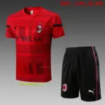 Short-sleeved 2223AC Milan red (with cropped pants)