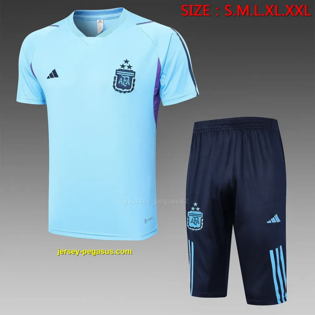 Short-sleeved 2324 Argentina light blue (with cropped pants)