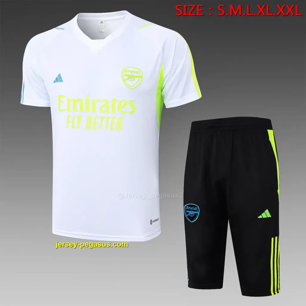Short-sleeved 2324 Arsenal White (with cropped pants)