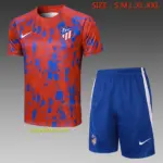 Short-sleeved 2324 Atletico Red (with five-length pants)