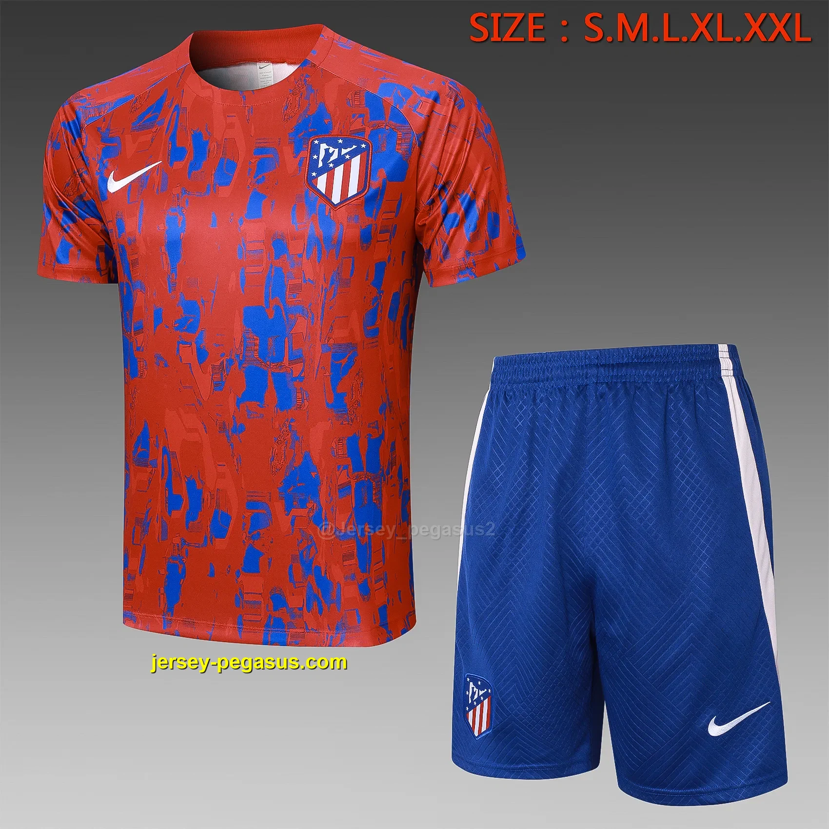 Short-sleeved 2324 Atletico Red (with five-length pants) Short-sleeved 2324 Atletico Red (with five-length pants)