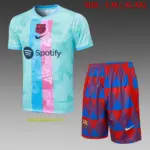 Short-sleeved 2324 Barcelona light green inkjet style (with cropped pants)