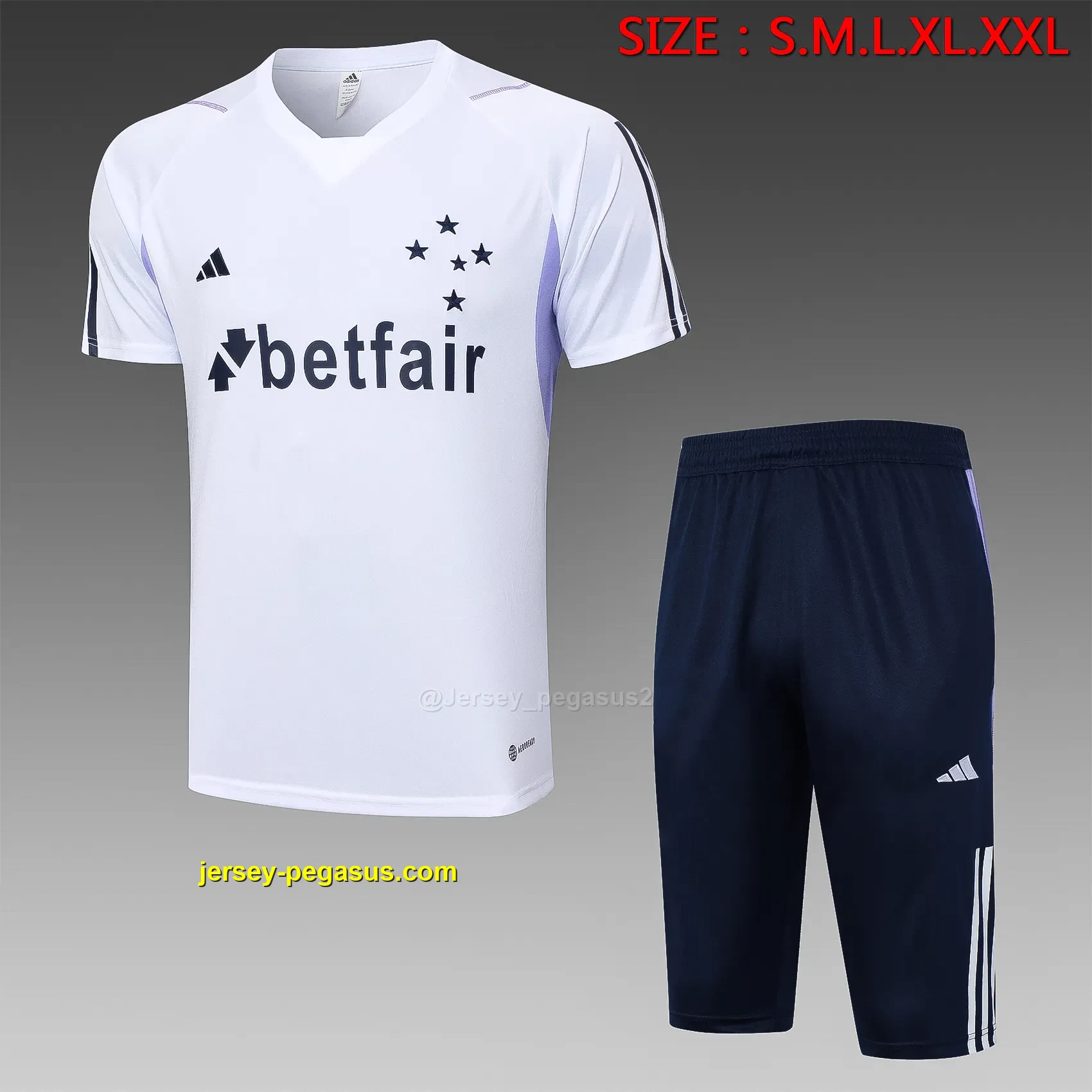 Short-sleeved 2324 Cruzeiro white (with cropped pants) Short-sleeved 2324 Cruzeiro white (with cropped pants)