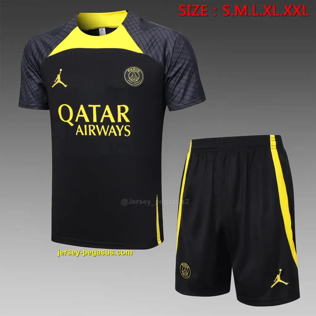Short-sleeved 2324 Jordan Paris Black (with cropped pants)