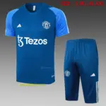 Short-sleeved 2324 Manchester United sapphire blue (with cropped pants)