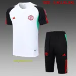 Short-sleeved 2324 Manchester United white (with cropped pants))