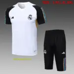 Short-sleeved 2324 Real Madrid white (with cropped pants)