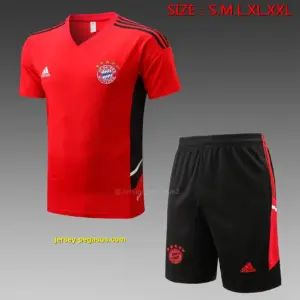 short-sleeved 2223 Bayern red (with quarter pants)