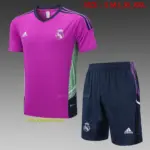 short-sleeved 2223 Real Madrid dark purple (with five-length pants))