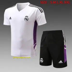 short-sleeved 2223 Real Madrid white (with cropped pants)