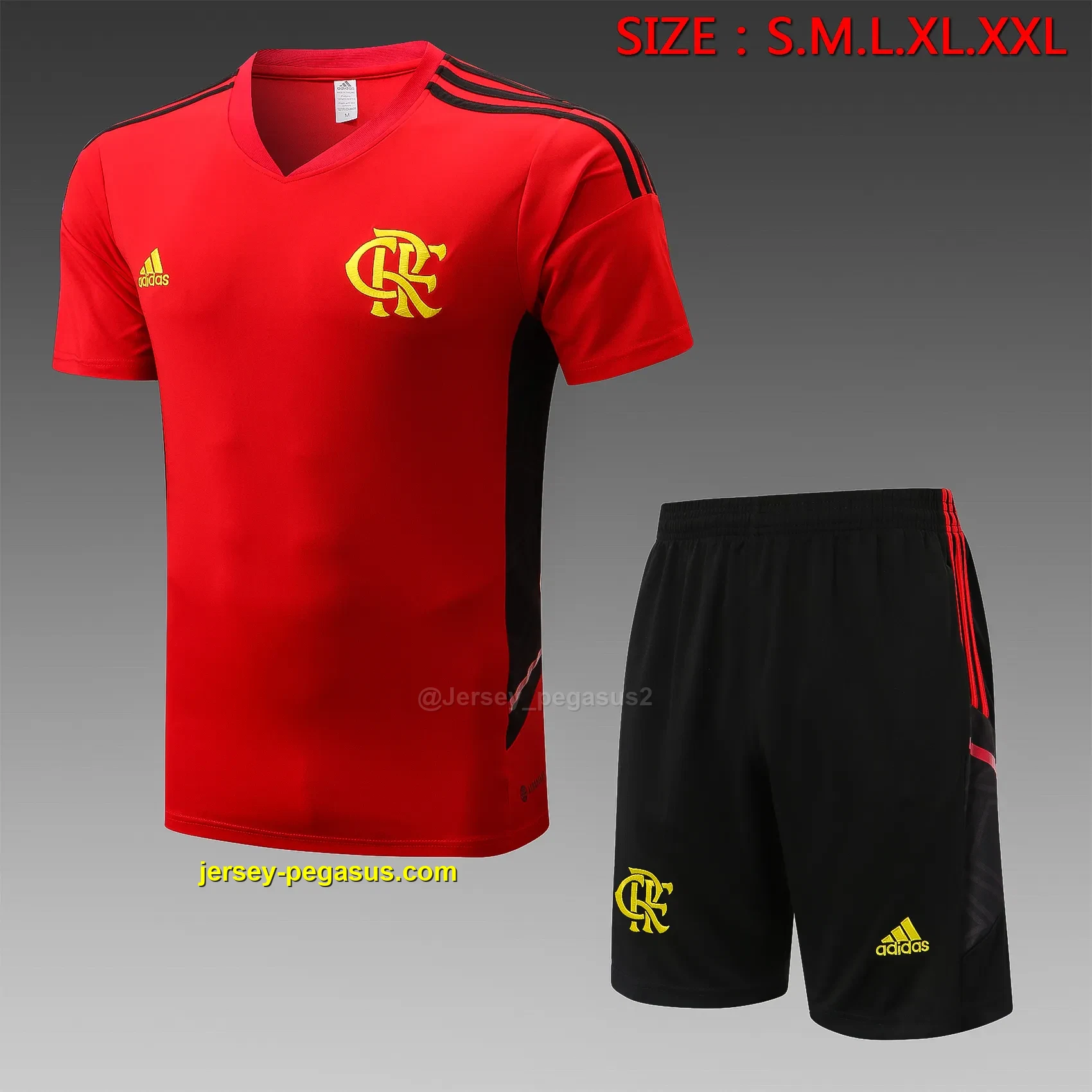 short-sleeved 2223 flamenco red (with five-length pants) short-sleeved 2223 flamenco red (with five-length pants)