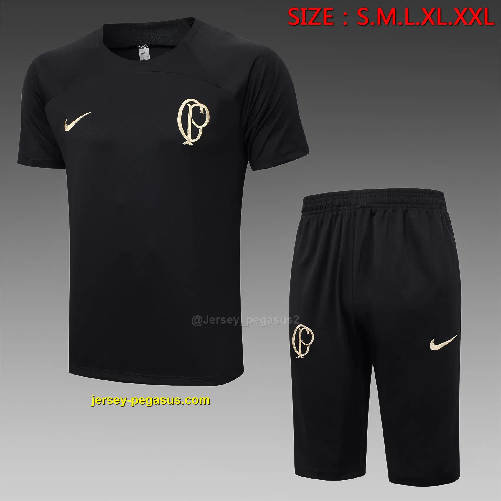 short-sleeved 2324 Corinthians black (with cropped pants) short-sleeved 2324 Corinthians black (with cropped pants)