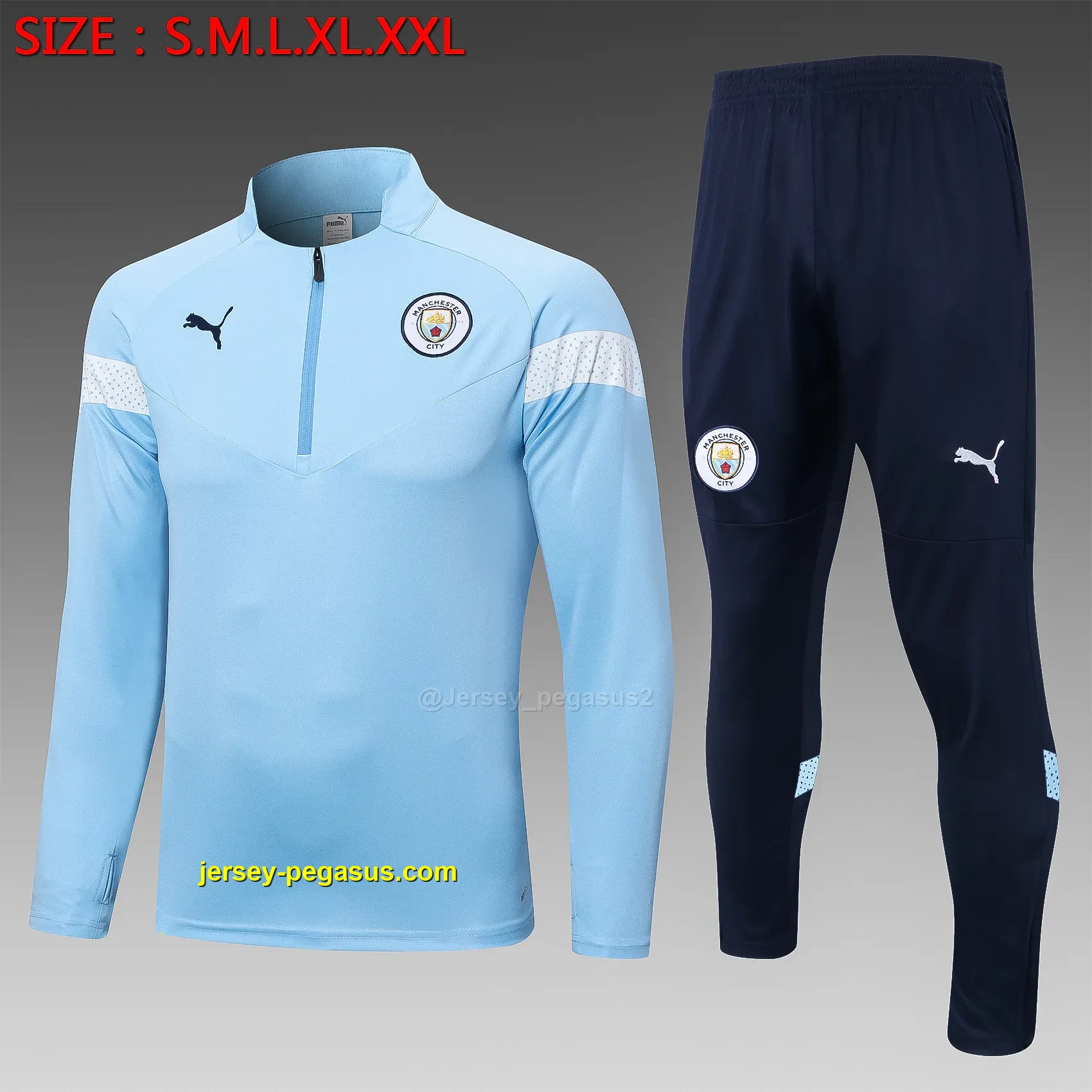 2223 Half La Manchester City Light Blue 2223 Half La Manchester City Light Blue