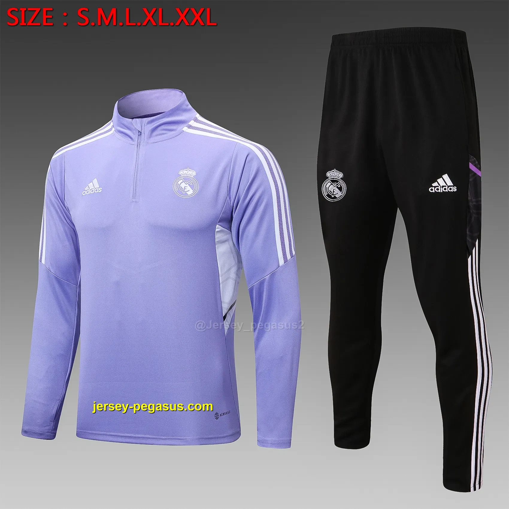 2223 Half Pull Real Madrid Light Purple 2223 Half Pull Real Madrid Light Purple