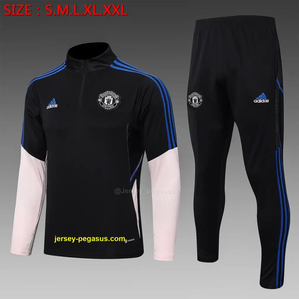 2223 half pull Manchester United black white sleeves