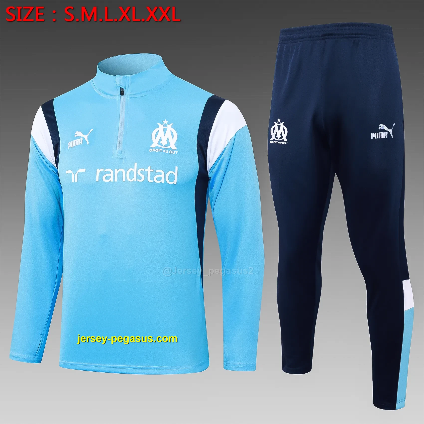 2324 Half La Marseille Sky Blue (Shoulder White Blue) 2324 Half La Marseille Sky Blue (Shoulder White Blue)