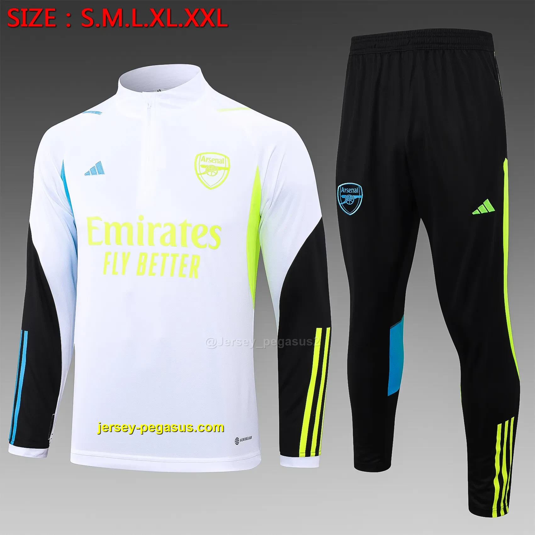 2324 Half Pull Arsenal White 2324 Half Pull Arsenal White