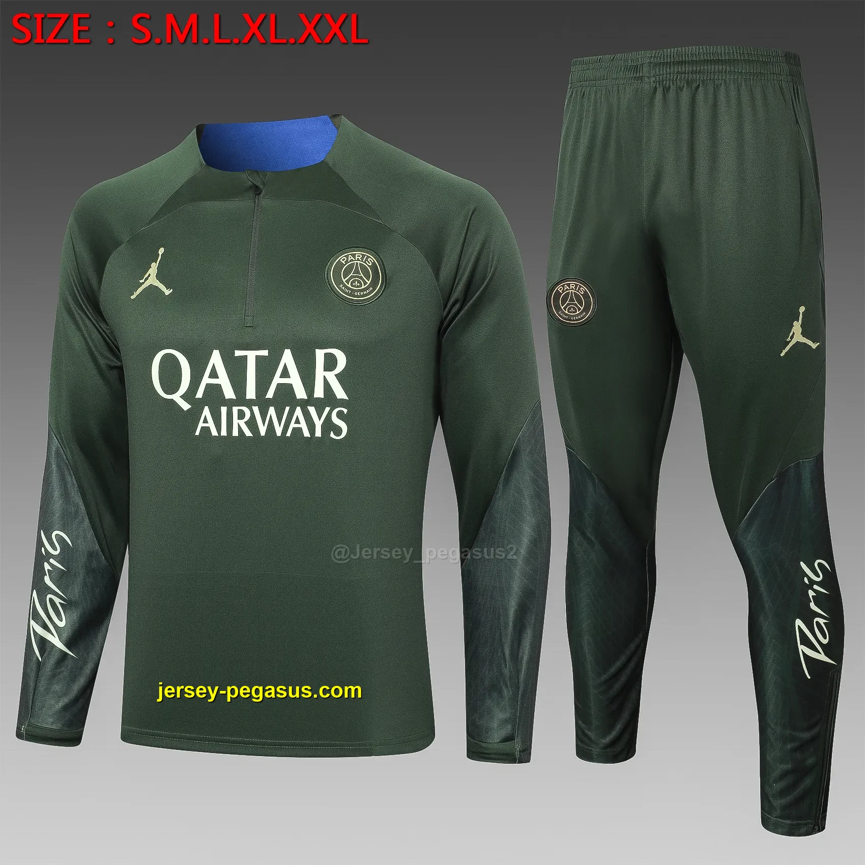 2324 Half Pull Jordan Paris Dark Green-Paris 2324 Half Pull Jordan Paris Dark Green-Paris