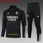 2324 Half Pull Real Madrid Black (White Three Sides)-Real Madrid